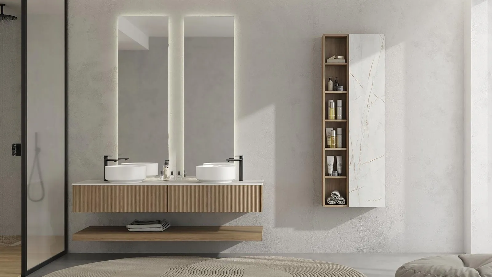 Il fascino del cannettato nel mobile bagno