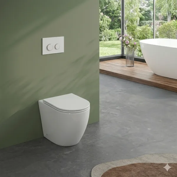 Sanitario filo parete in bagno classico