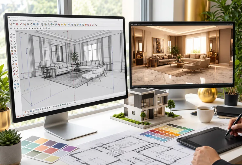 Progetto di interni sviluppato in studio con elaborati tecnici e modello 3D